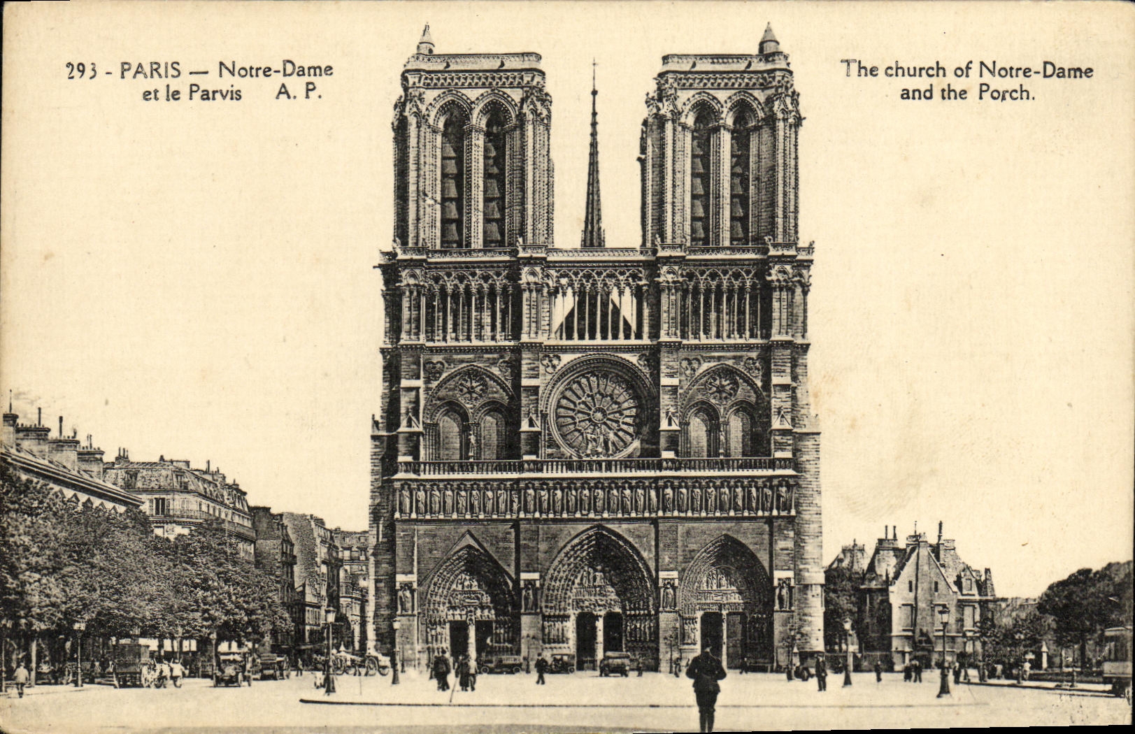 CPA Paris Eglise Notre Dame et le Pavis