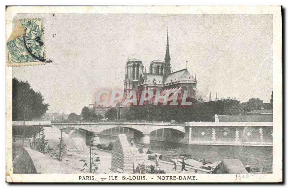 CPA Paris Eglise Notre Dame Ile St Louis