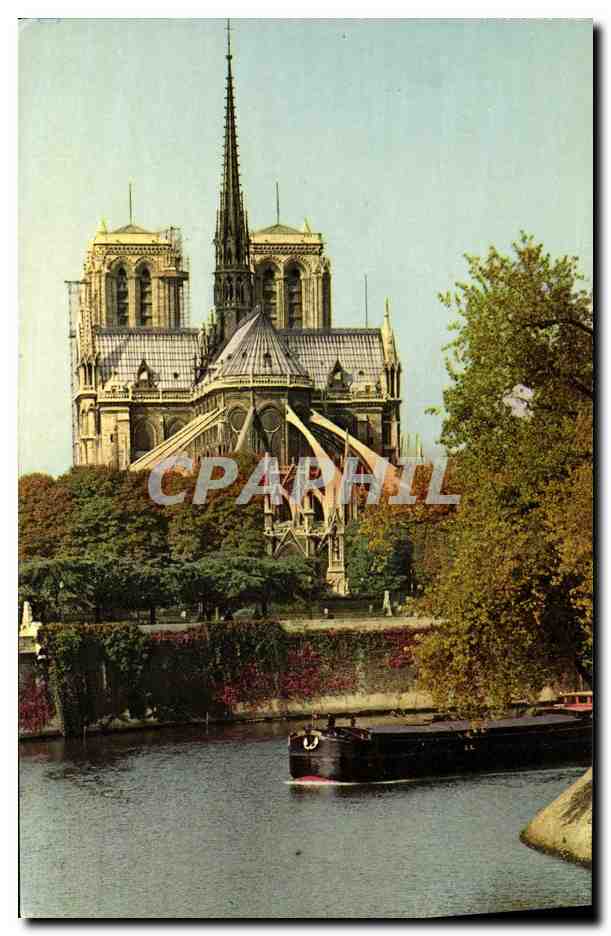 CPA Paris Eglise Notre Dame Facade de la Cathedrale