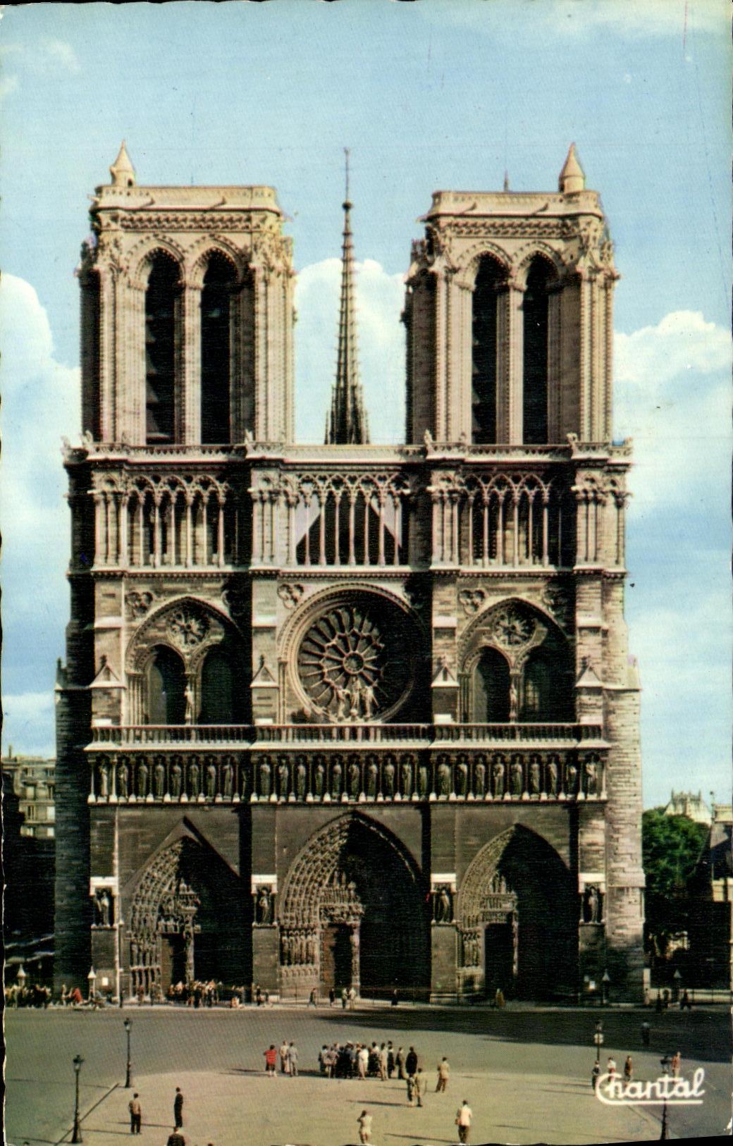 CPA Paris Eglise Notre Dame Facade de la Cathedrale