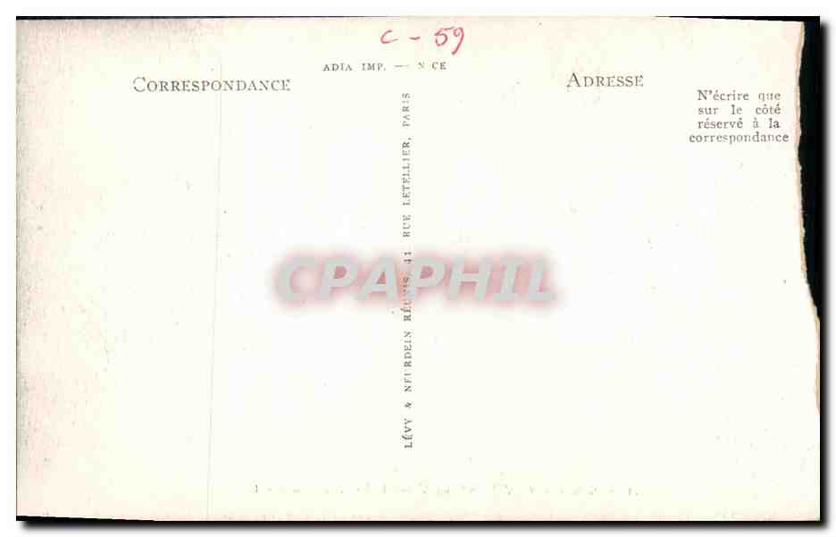 CPA Chantilly L ile D Amour Chateau — Rückseite