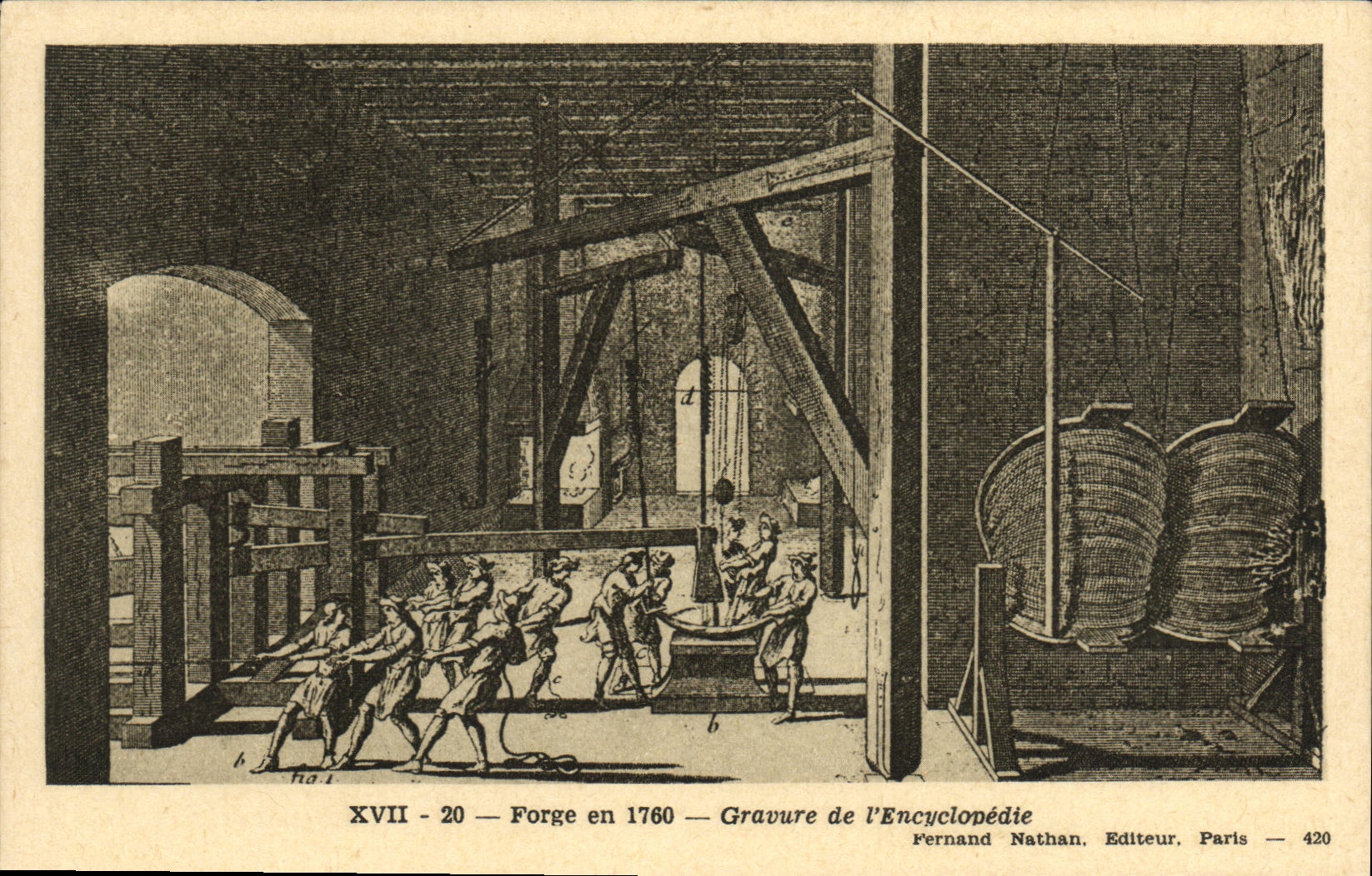 CPA Forge en 1760 Gravure de L Encyclopedie