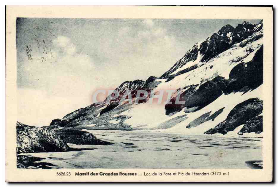 Massif des Grandes Rousses — Lac de la Fare et Pic de l'Étendart (3470 m.) — CPAPHIL 5626.23