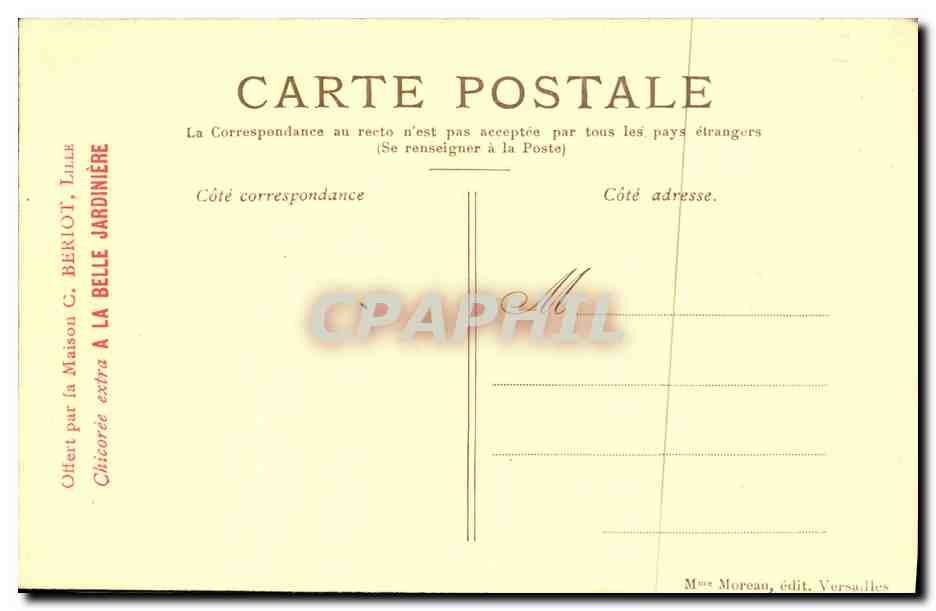 CPA Versailles Petit Trianon Le Temple de L Amour — Verso