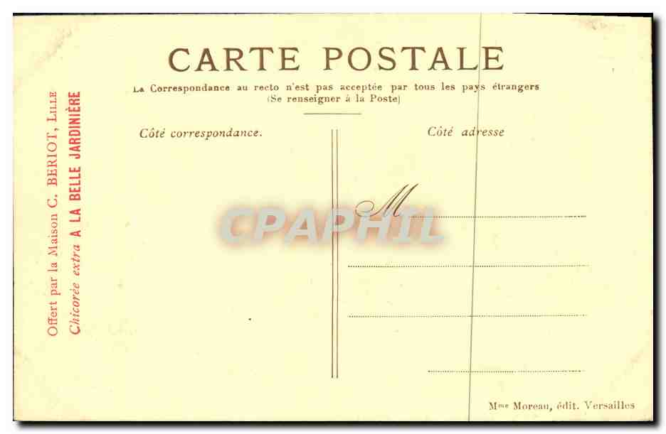 CPA Versailles Petit Trianon La Laiterie — Verso