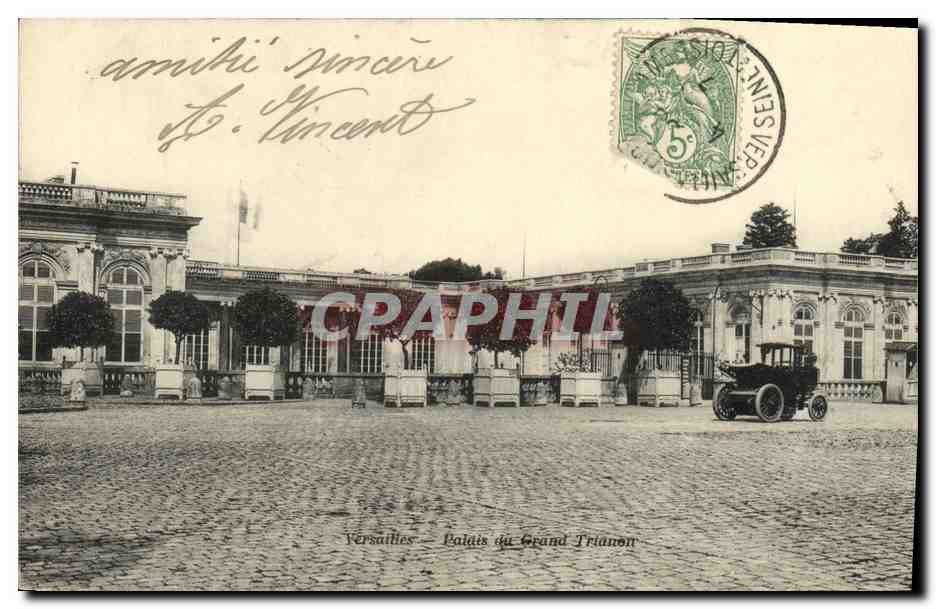 CPA Versailles Palais du Grand Trianon Automobile