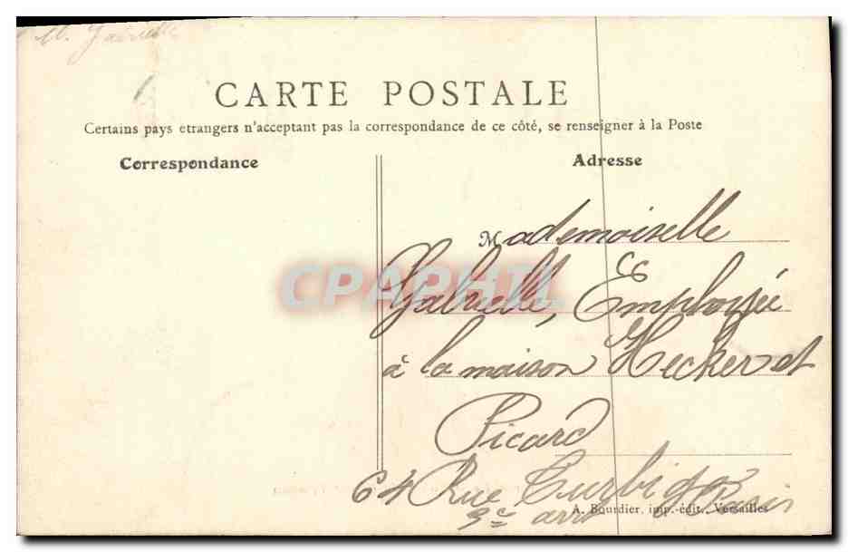 CPA Versailles Palais du Grand Trianon Automobile — Rückseite