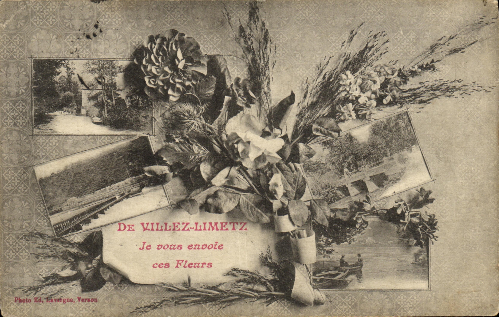 Villez-Limetz — bouquet de fleurs et paysages — Photo Ed. Laverigue, Yerasen