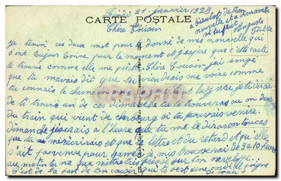 CPA Fort du Mont Valerien La Cantine  — Rückseite