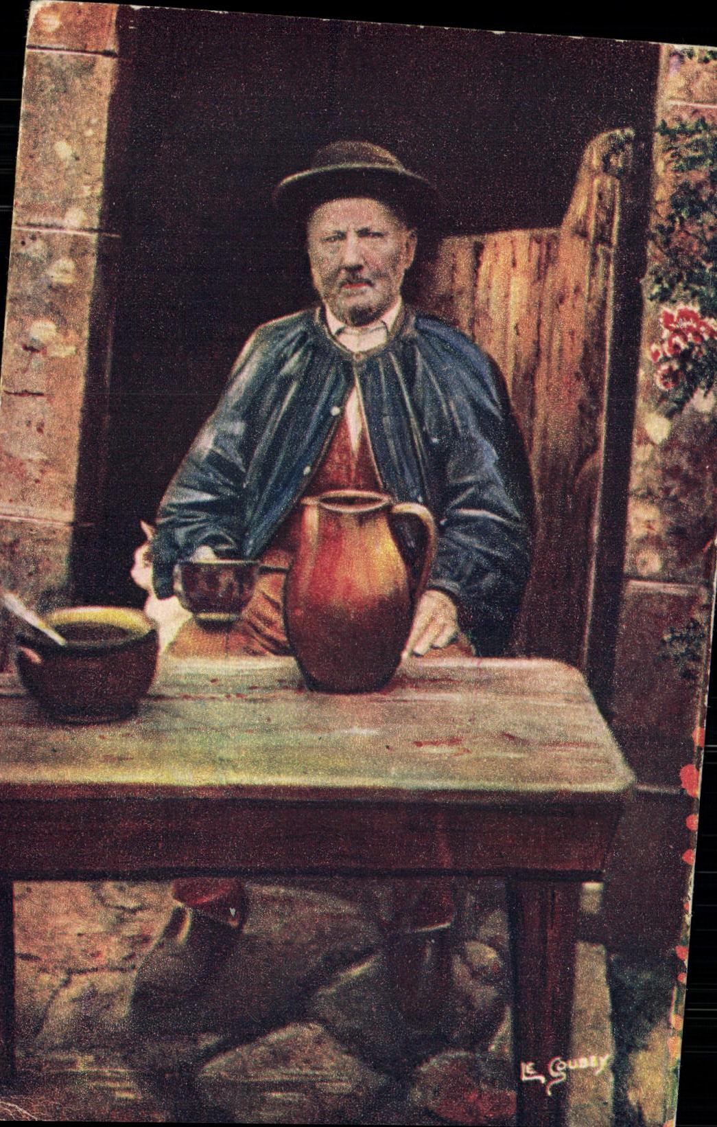CPA Notre Normandie Pittoresque Chez du cidre qui m plait Folklore Costume
