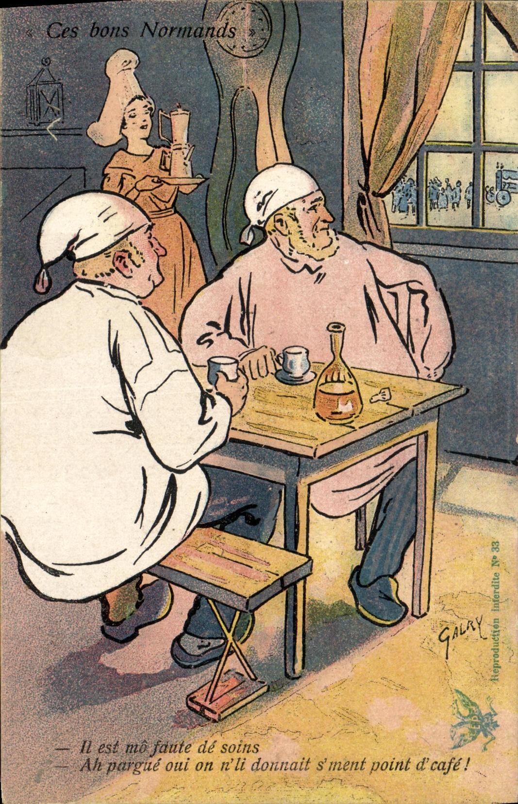 CPA Ces Bons Normands Galry Folklore 