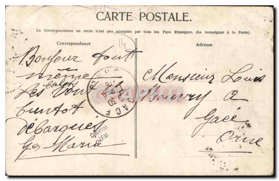 CPA Jvas Pas Mais Bin Vite Mais Me Ces Bons Normands Folklore mule Charrette  — Verso