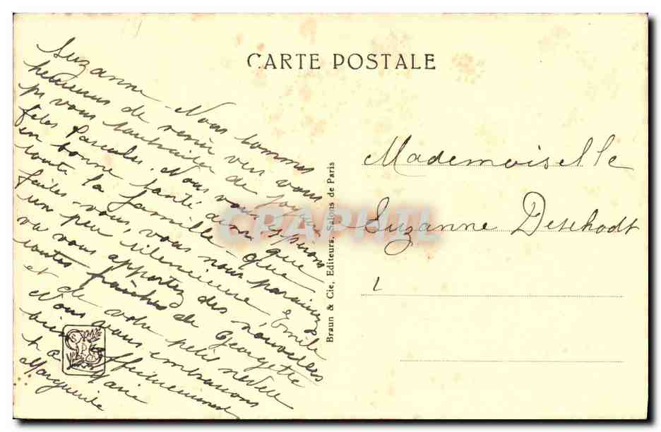 CPA Offrande a la Madone Adam ane — Verso