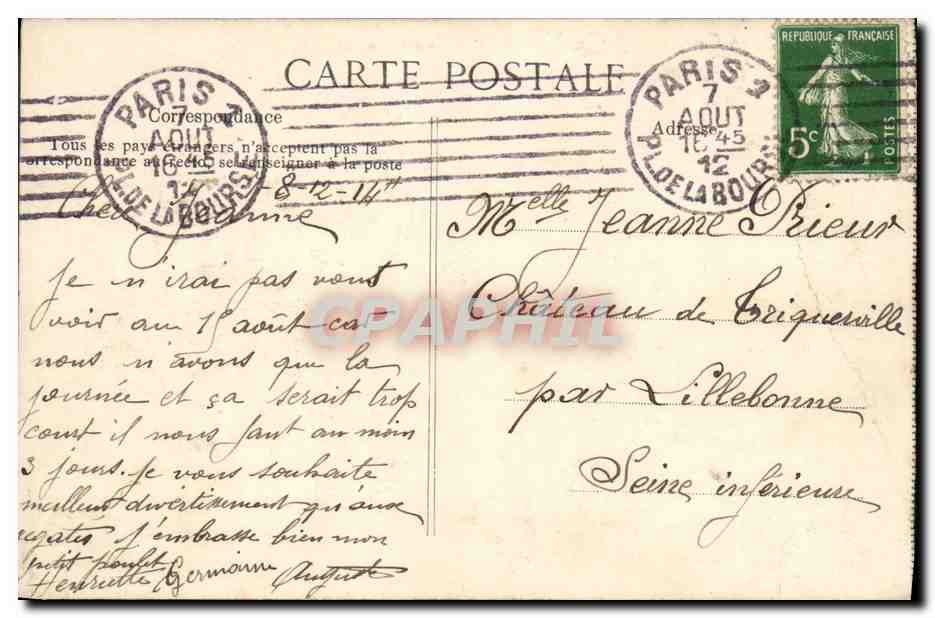 CPA Paris Interieur de l Opera La Grande salle — Verso