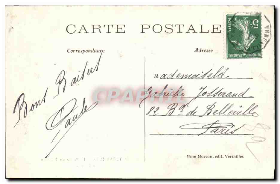 CPA Versailles Hameau de Trianon La Ferme — Verso