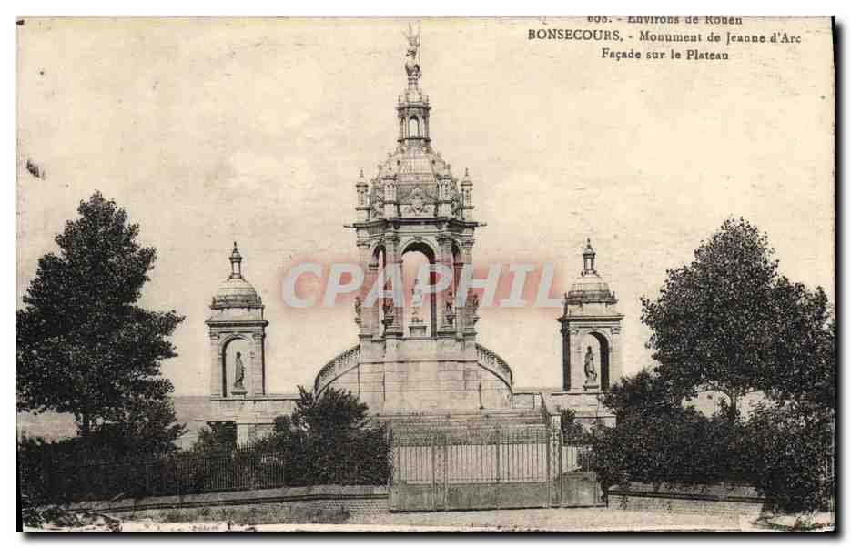 CPA Bonsecours Monument de Jeaune d Arc Facade sur le Plateau