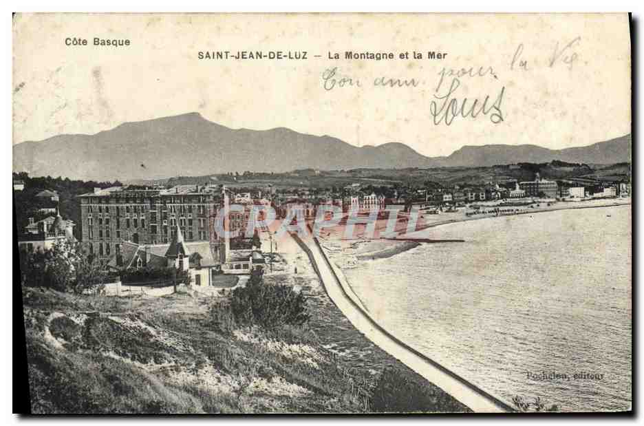CPA Saint Jean de Luz La Montagne ert la Mer