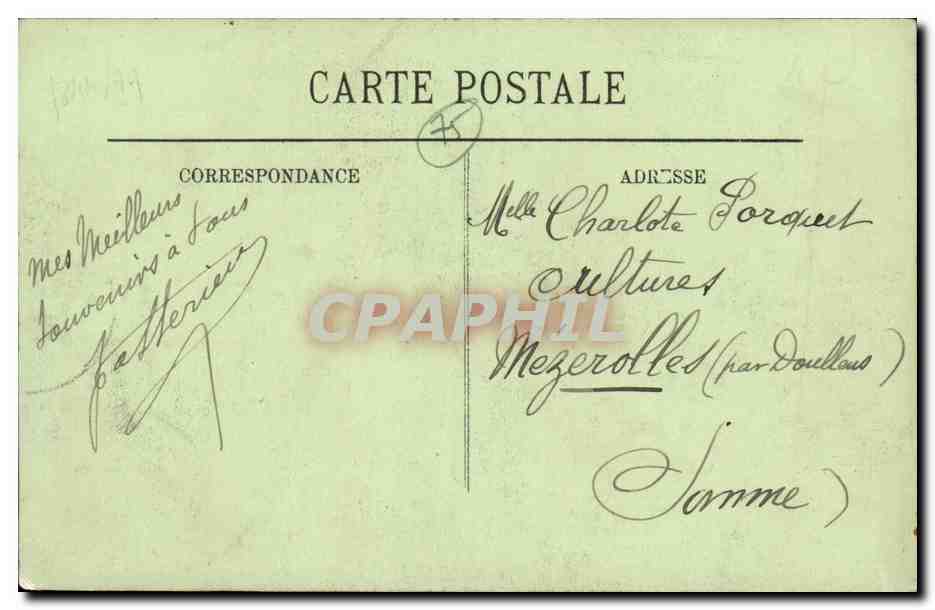 CPA Paris Le Palais de Justice La Facade — Verso