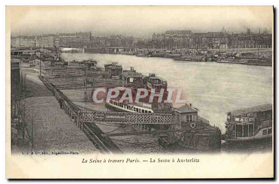 CPA La Seine a travers Paris La Seine a Austerlitz