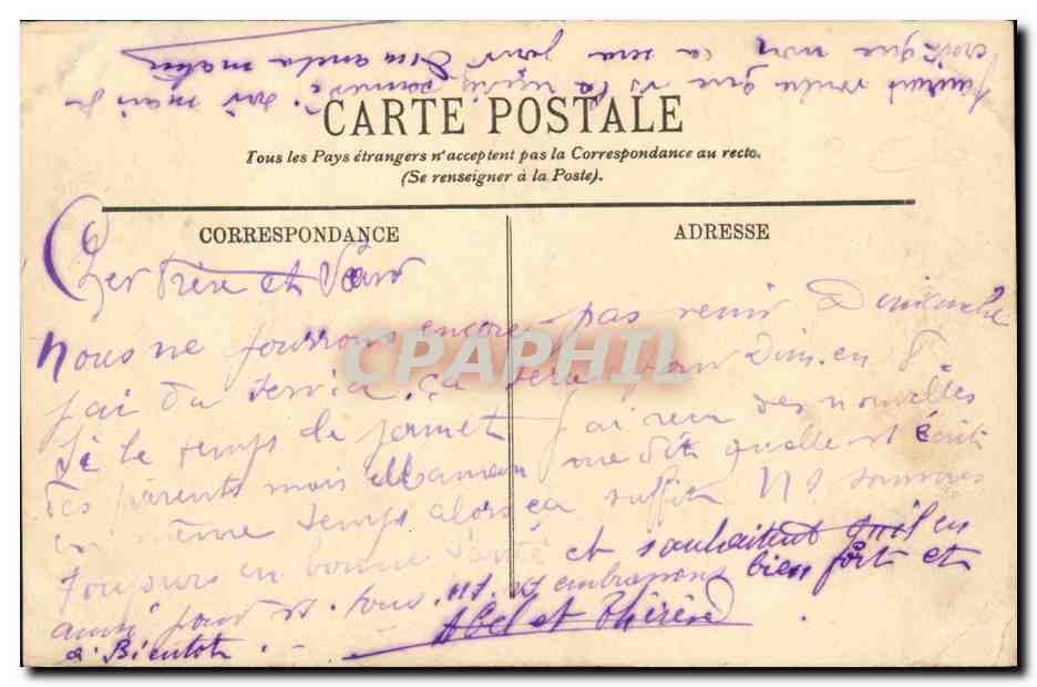 CPA Paris Les Enfants aux Tuileries — Verso