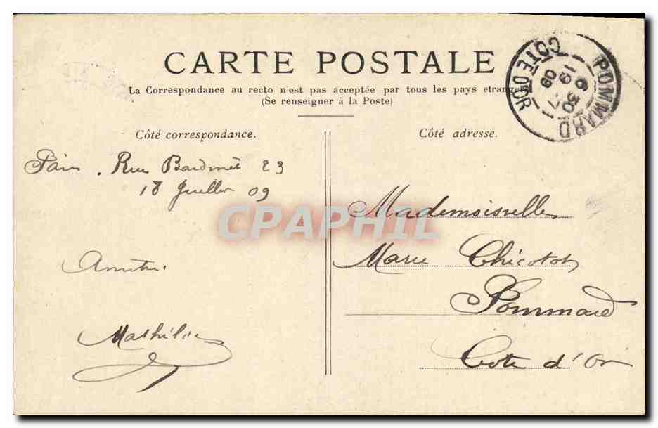 CPA Paris L Arc des Tuileries — Rückseite