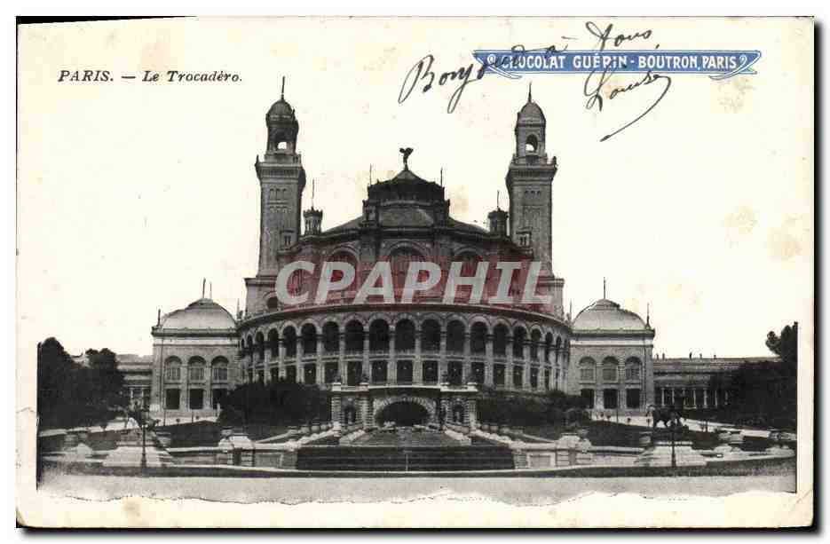 CPA Paris Le Trocadero Chocolat Guerin Boutron paris 