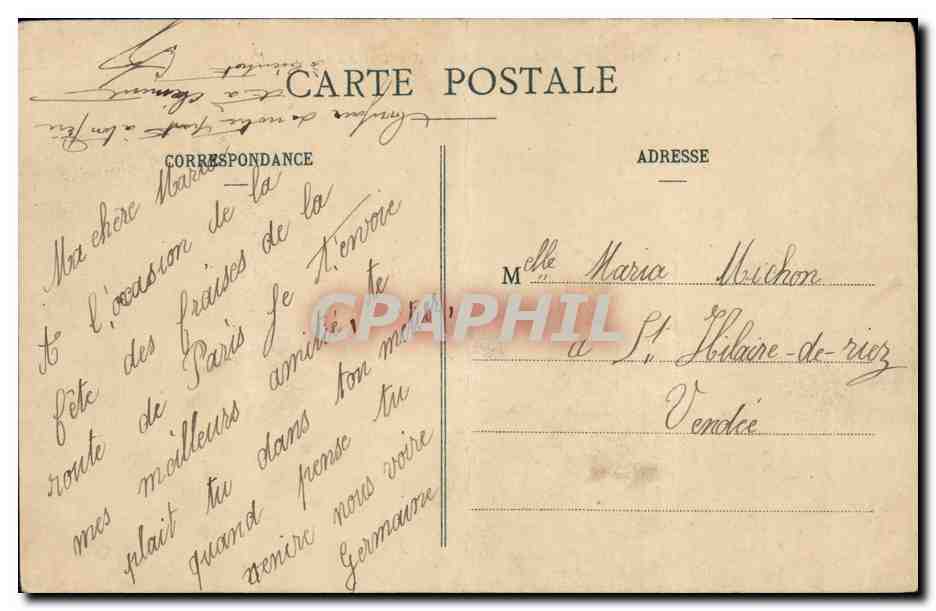CPA Paris Vue generale du Trocadero — Rückseite