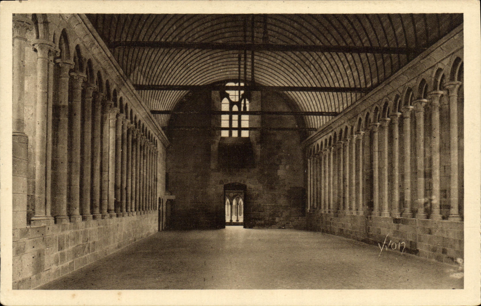 Mont-Saint-Michel — Abbaye - Refectoire des Moines (XIIIe siècle) — Edition d'Art YVONY, Paris