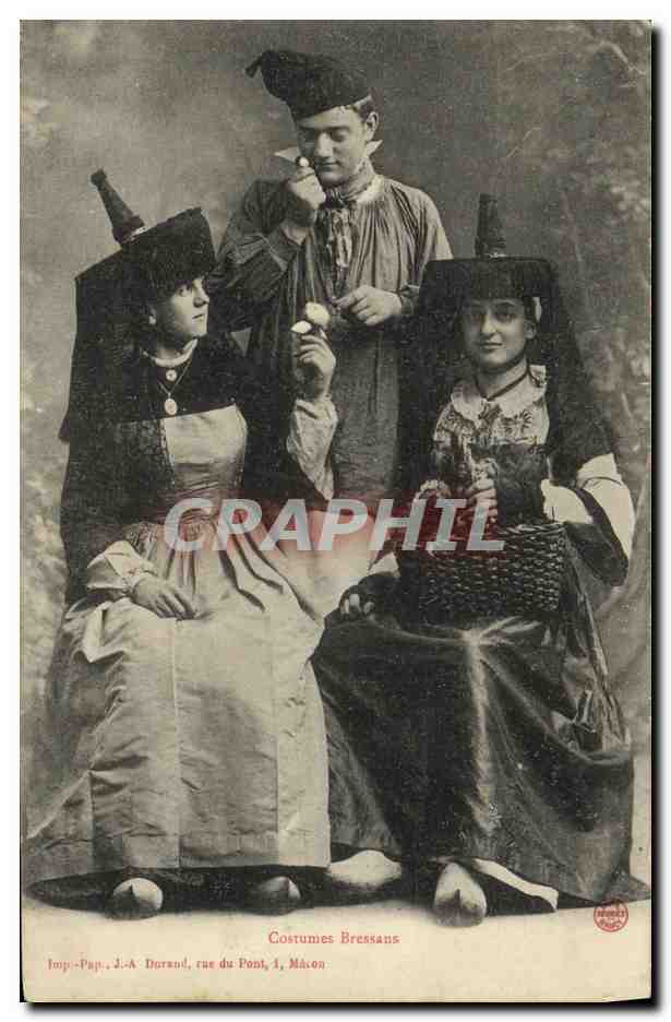 CPA Costumes Bressans Folklore Coiffes
