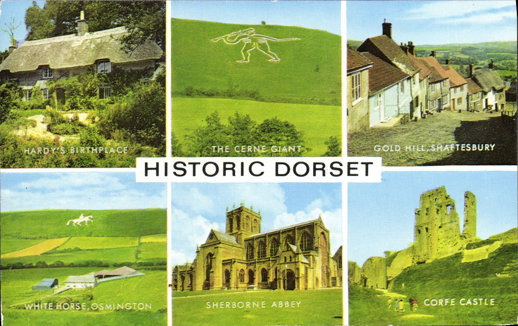 CPM Historic Dorset Hardy s birthplace The Cerne giant Shaftesbury 