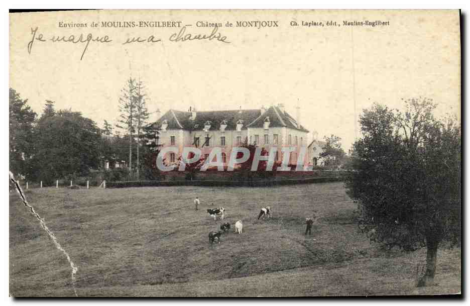 CPA Environs de Moulins Engilbert Chateau de Montjoux