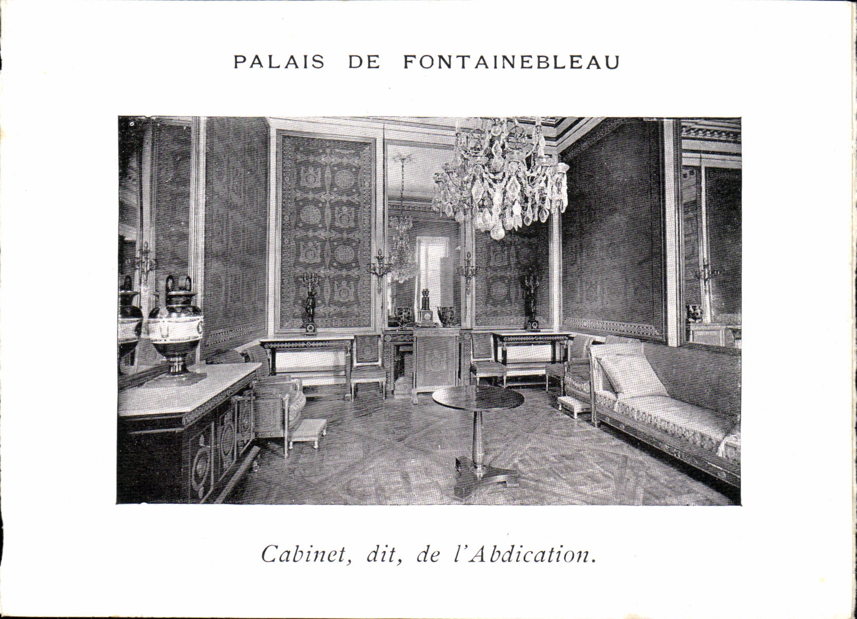Palacio de Fontainebleau — Cabinet llamado de la Abdicación — Editor