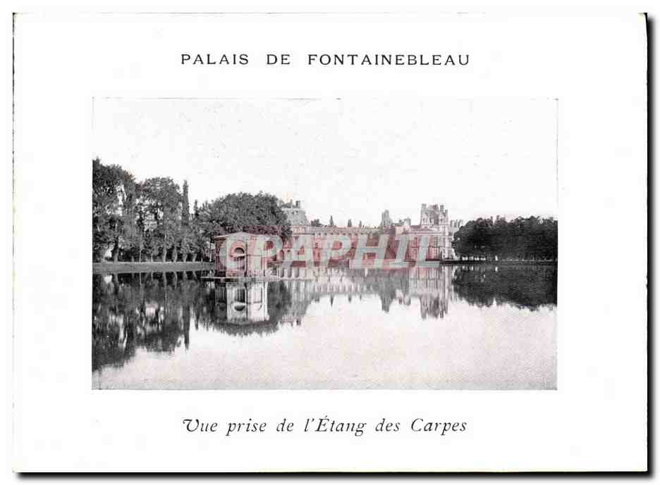 Palais de Fontainebleau — Vue prise de l'Étang des Carpes — Graphique