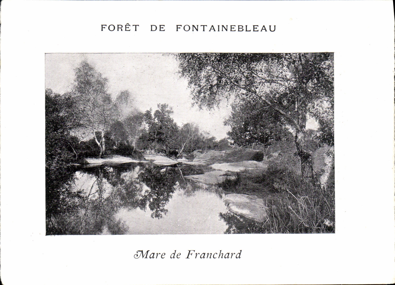 Wald von Fontainebleau — Mare de Franchard — kein Verlag oder Nummer sichtbar