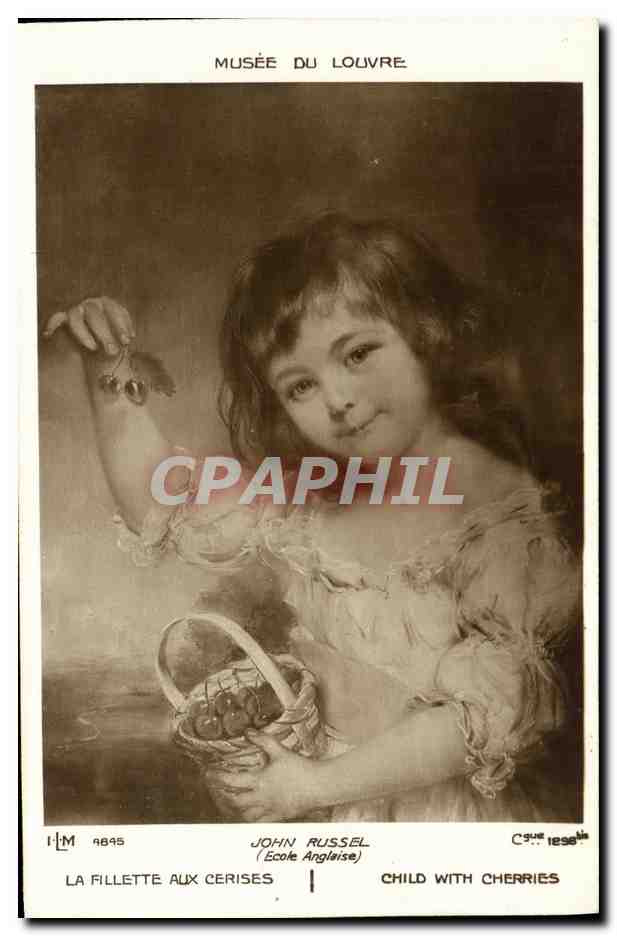 CPA Musee du Louvre John Russel La fillette aux cerises