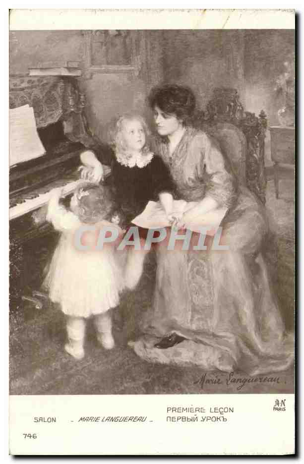 CPA Salon Marie Languereau Premiere lecon Piano