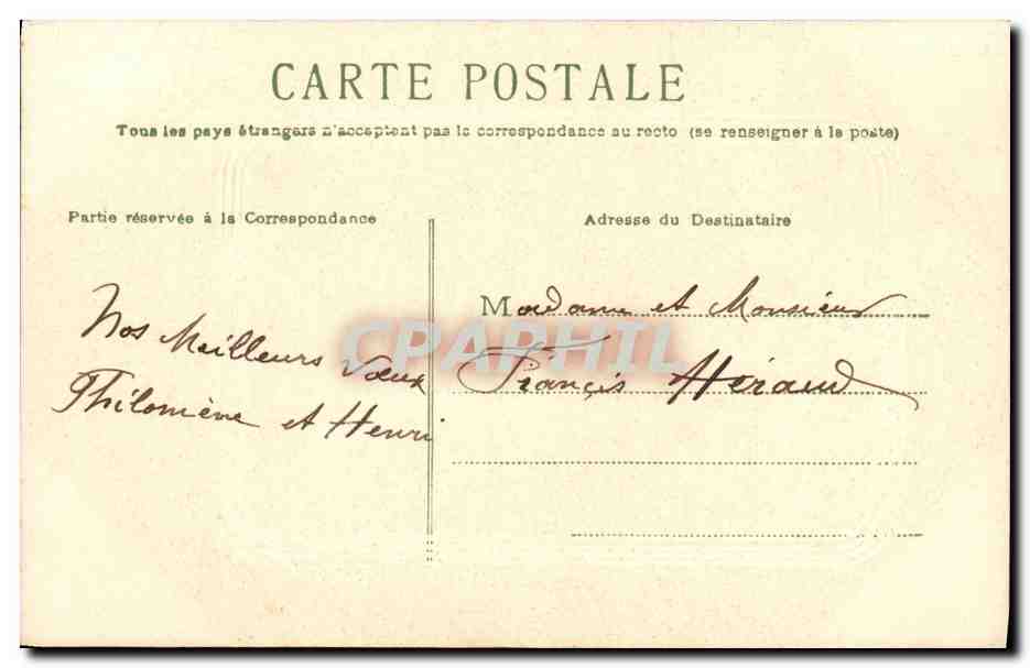 CPA Bonne Annee Paysans — Verso