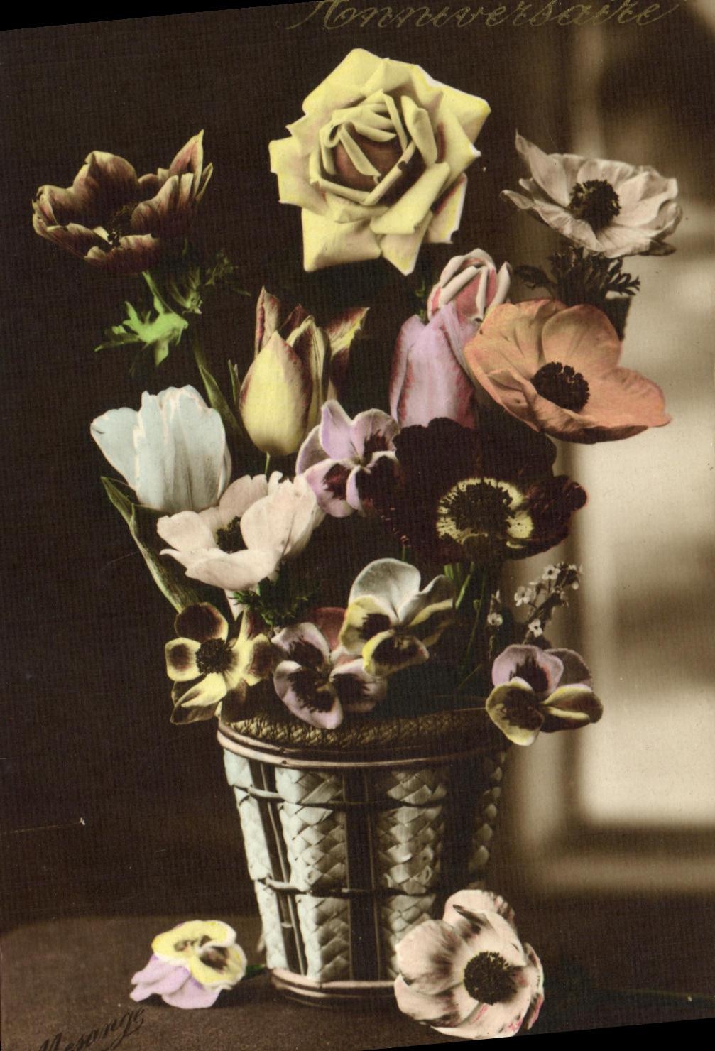 CPA Fantaise Fleurs