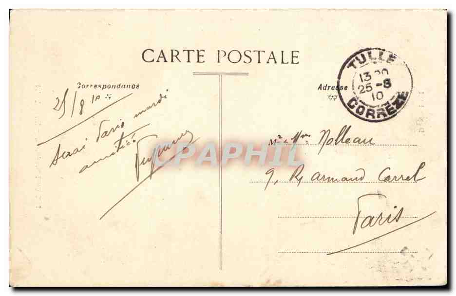 CPA Tulle Rocher tete Louis XVI — Rückseite