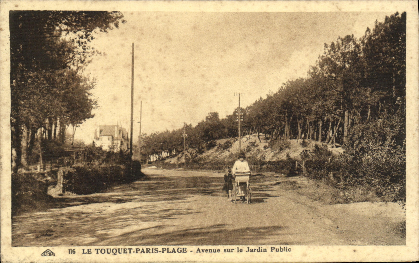 Le Touquet-Paris-Plage - Avenue zum öffentlichen Garten — Verlag 'Le Touquet-Paris-Plage' Nr. 116