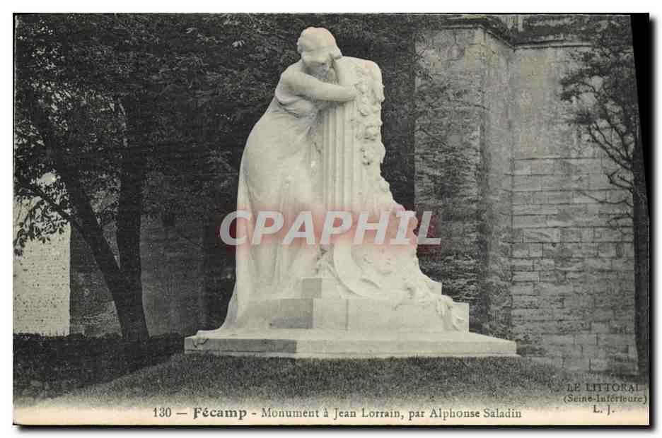 CPA Fecamp Monument a Jean Lorrain Par Alphonse Saladin