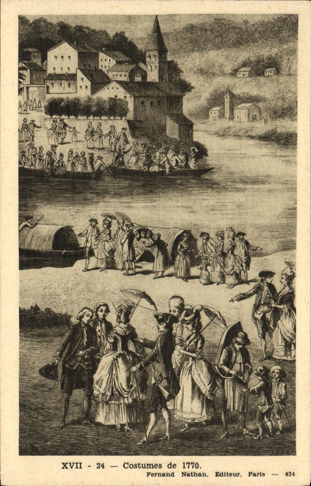 CPA Costumes de 1770 Folklore