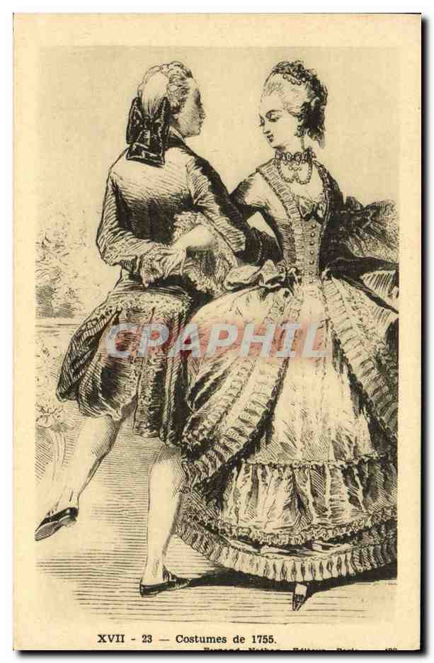 CPA XVll Costumes de 1755