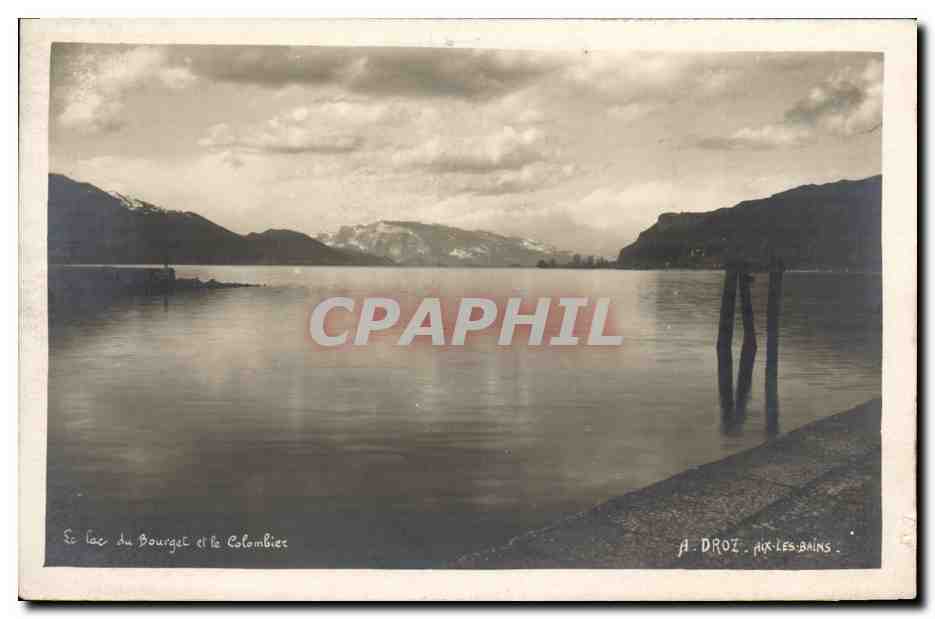 CPA A Droz Aix les Bains La lac du bourget et le Colombier 