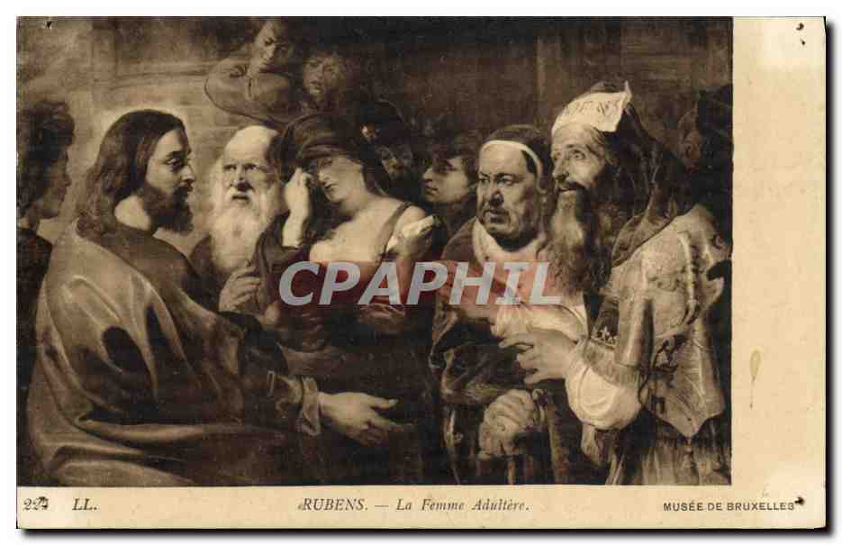 CPA Rubens La Femme Adultere Musee de Bruxelles