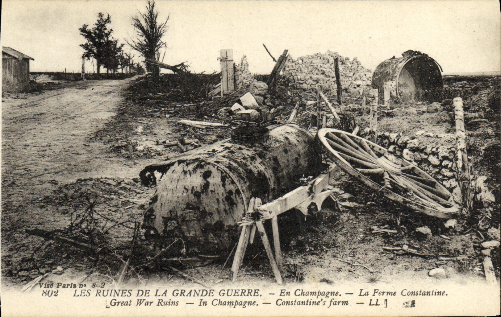 Les Ruines de la Grande Guerre — En Champagne — La Ferme Constantine — Vise Paris n° 802
