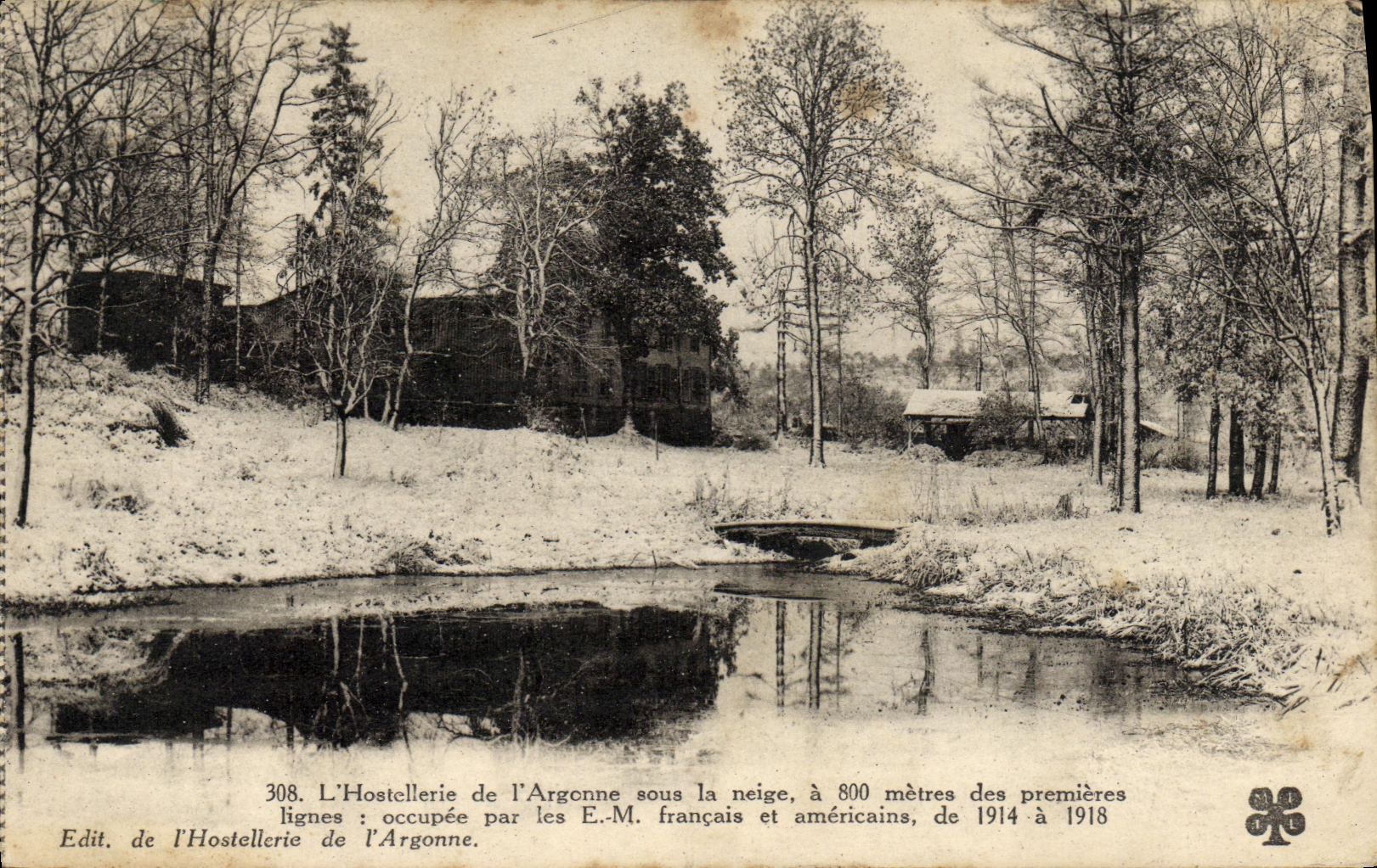CPA L Hostellerie de l Argonne sous la neige Militaria