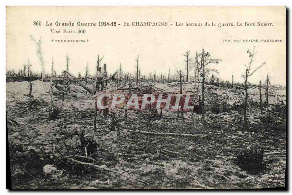 CPA La Grande Guerre En Champagne Les horreur de la guerre Le Bois Sabot