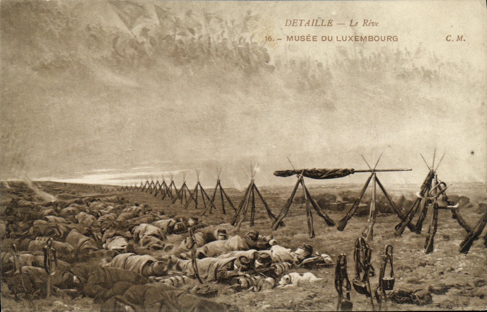 CPA Detaille Le Reve Musee du Luxembourg Militaria