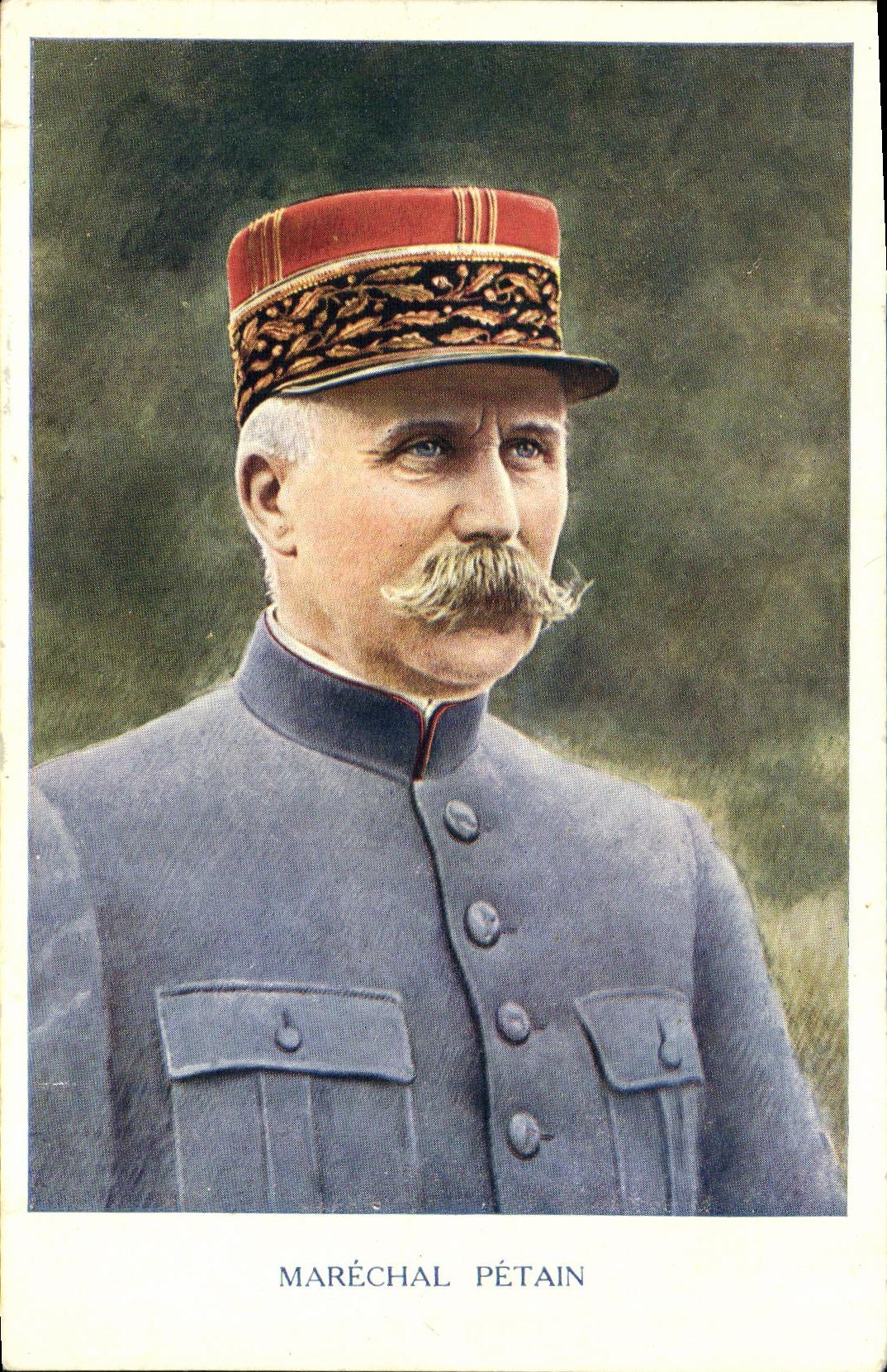 CPA Marechal Petain Militaria